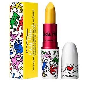 MAC Keith Haring Viva Glam Frost Lipstick in St. Marks Yellow - RARE New in Box
